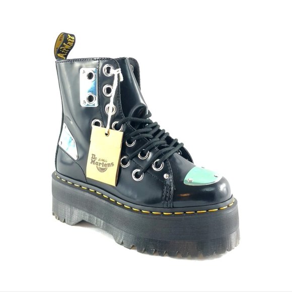 Dr. Martens | Shoes | Dr Martens Jadon Max Rebel Boots Blk Leather Sz 7 |  Poshmark